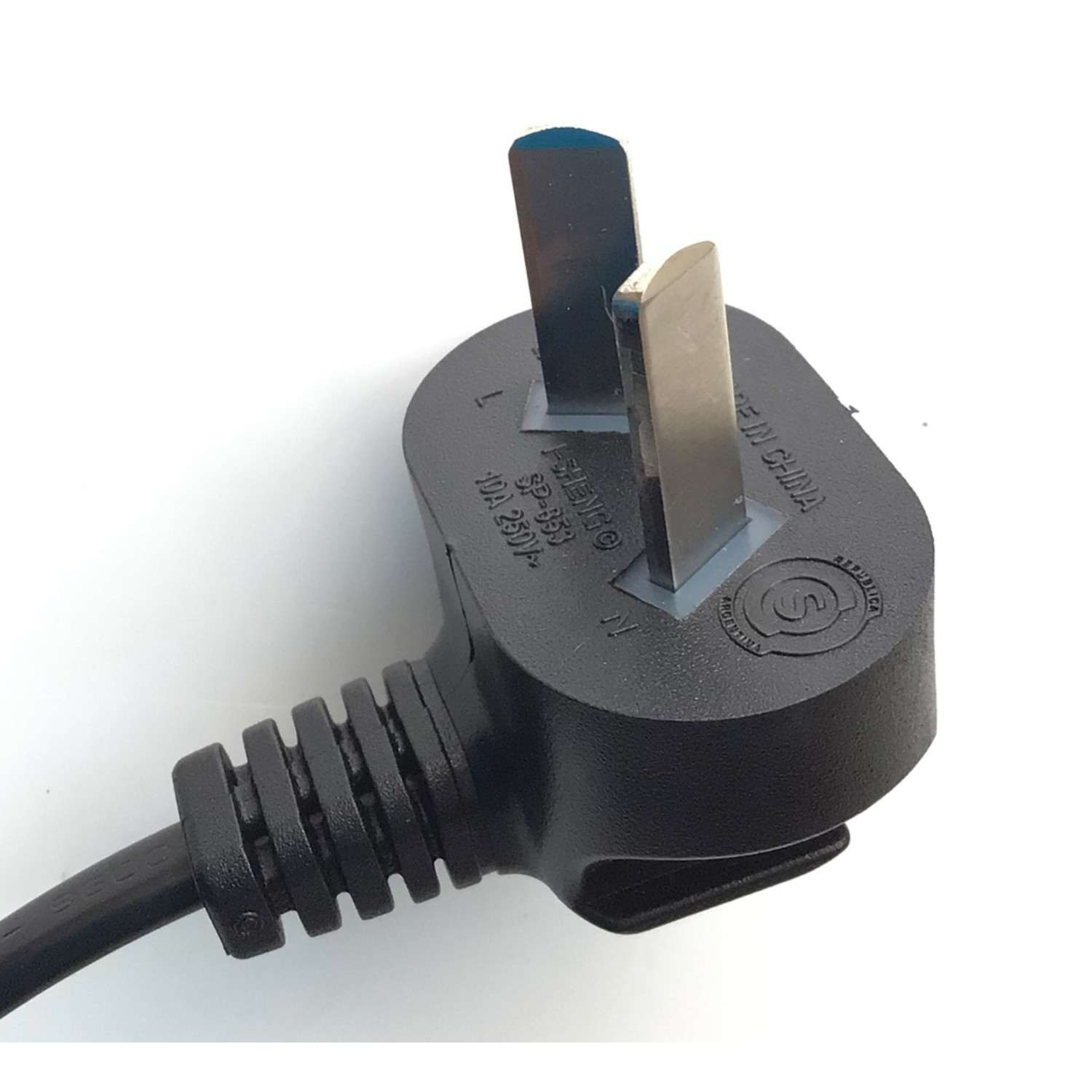 CABLE DE CORRIENTE ORIGINAL “NUEVO“ / BIFASICO / TIPO 8 / ENCHUFE TIPO L / 10A / 150V / 2 CLAVIJAS / COMPATIBLE CON DIFERENTES DISPOSITIVOS  - Imagen 2